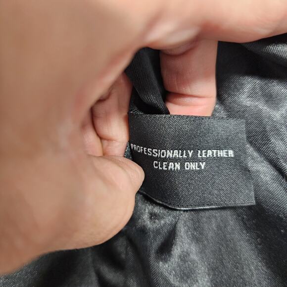 Vintage Guess Leather Jacket Womens Small Black Classic Moto Biker - Picture 8 of 15